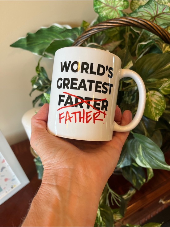 Other - World's Greatest Father Novelty Mug - White with Black & Red Print